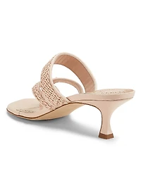 Susa Woven Leather Heeled Sandals