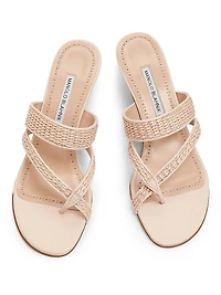 Susa Woven Leather Heeled Sandals