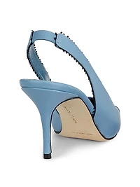 Gaius Leather Slingback Pumps