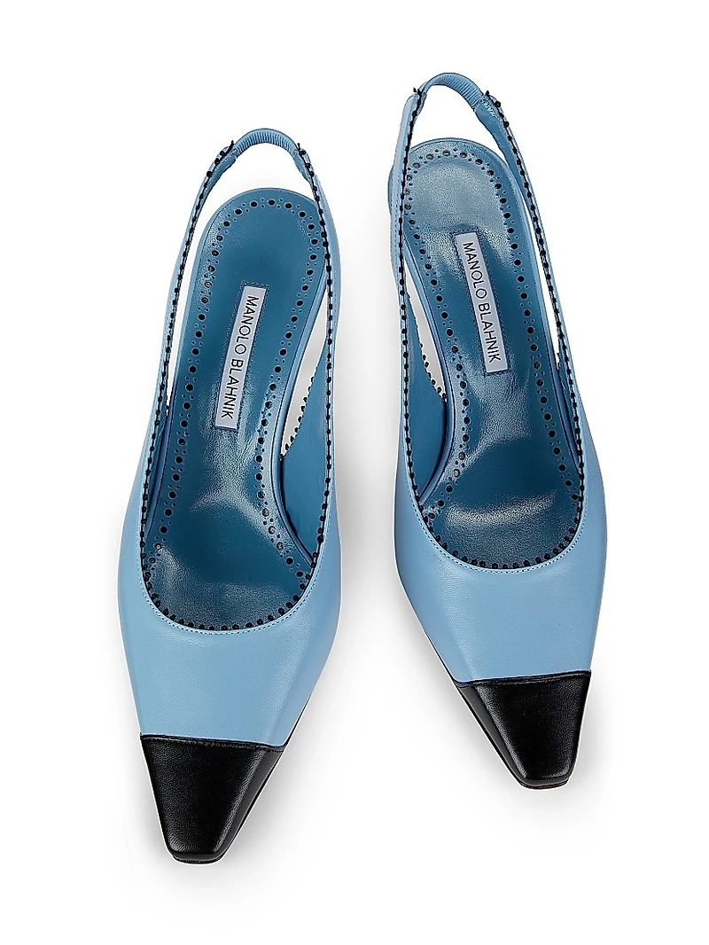 Gaius Leather Slingback Pumps