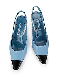 Gaius Leather Slingback Pumps