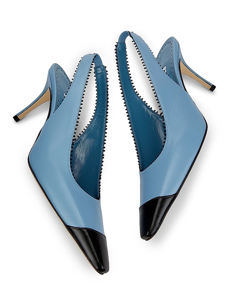 Gaius Leather Slingback Pumps