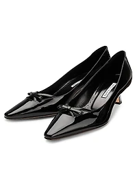 Grafa Bow Patent Leather Pumps