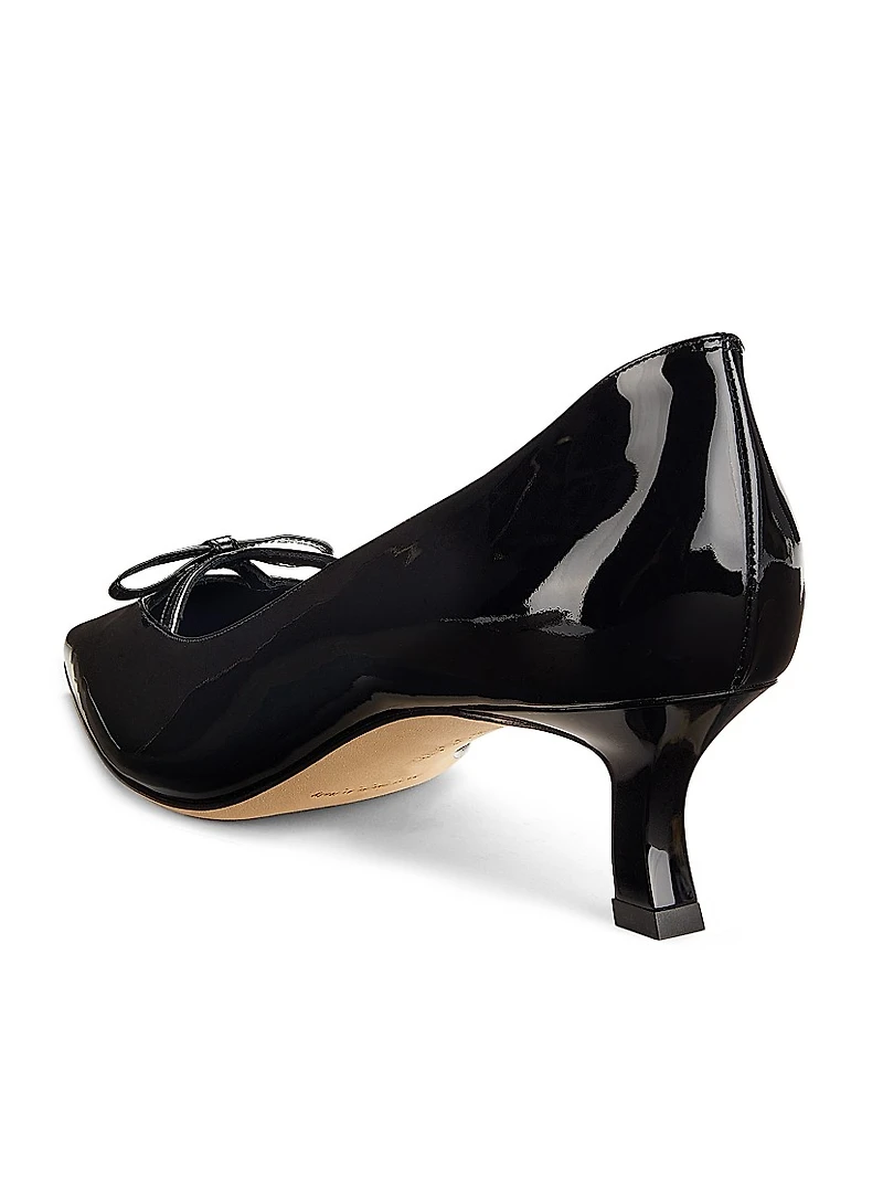 Grafa Bow Patent Leather Pumps