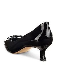 Grafa Bow Patent Leather Pumps