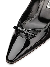 Grafa Bow Patent Leather Pumps