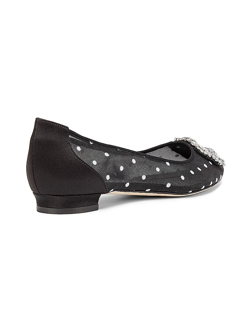 Hangisi Dotted Embellished Ballet Flats