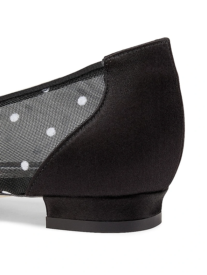 Hangisi Dotted Embellished Ballet Flats