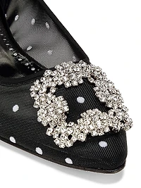 Hangisi Dotted Embellished Ballet Flats