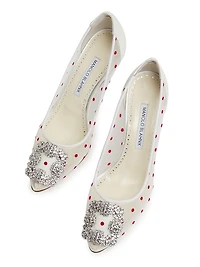 Hangisi 90MM Embellished Polka Dot Pumps