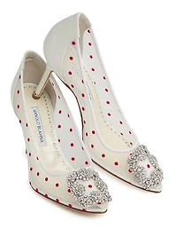 Hangisi 90MM Embellished Polka Dot Pumps