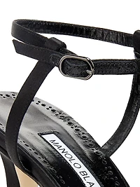 Sufik Satin Embellished T-Strap Pumps