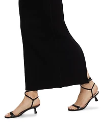 Cotton Knit Column Maxi Skirt