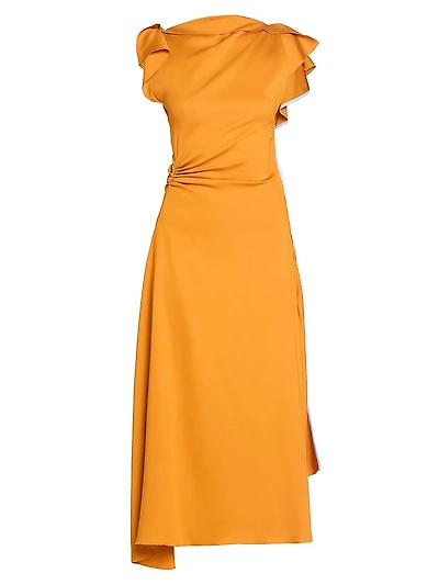 Draped Jersey Maxi Dress