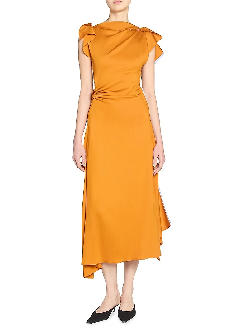 Draped Jersey Maxi Dress