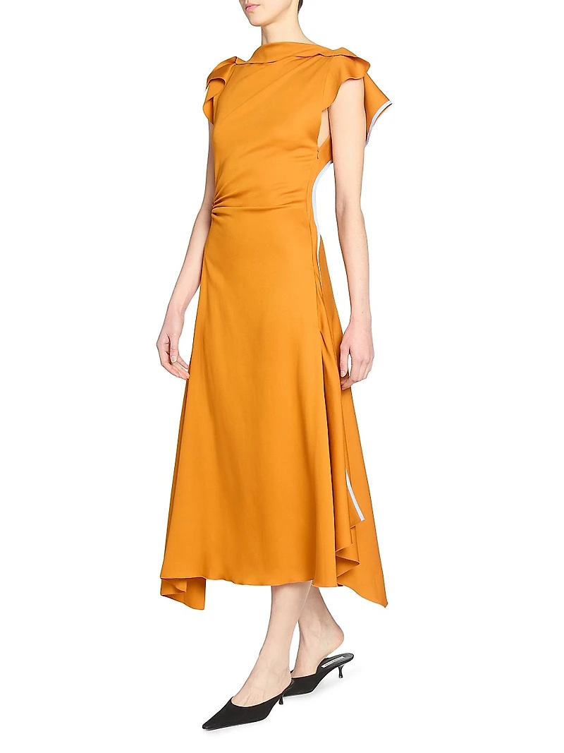 Draped Jersey Maxi Dress