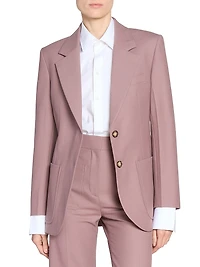 Cotton Twill Patch Pocket Single-Breasted Jacket