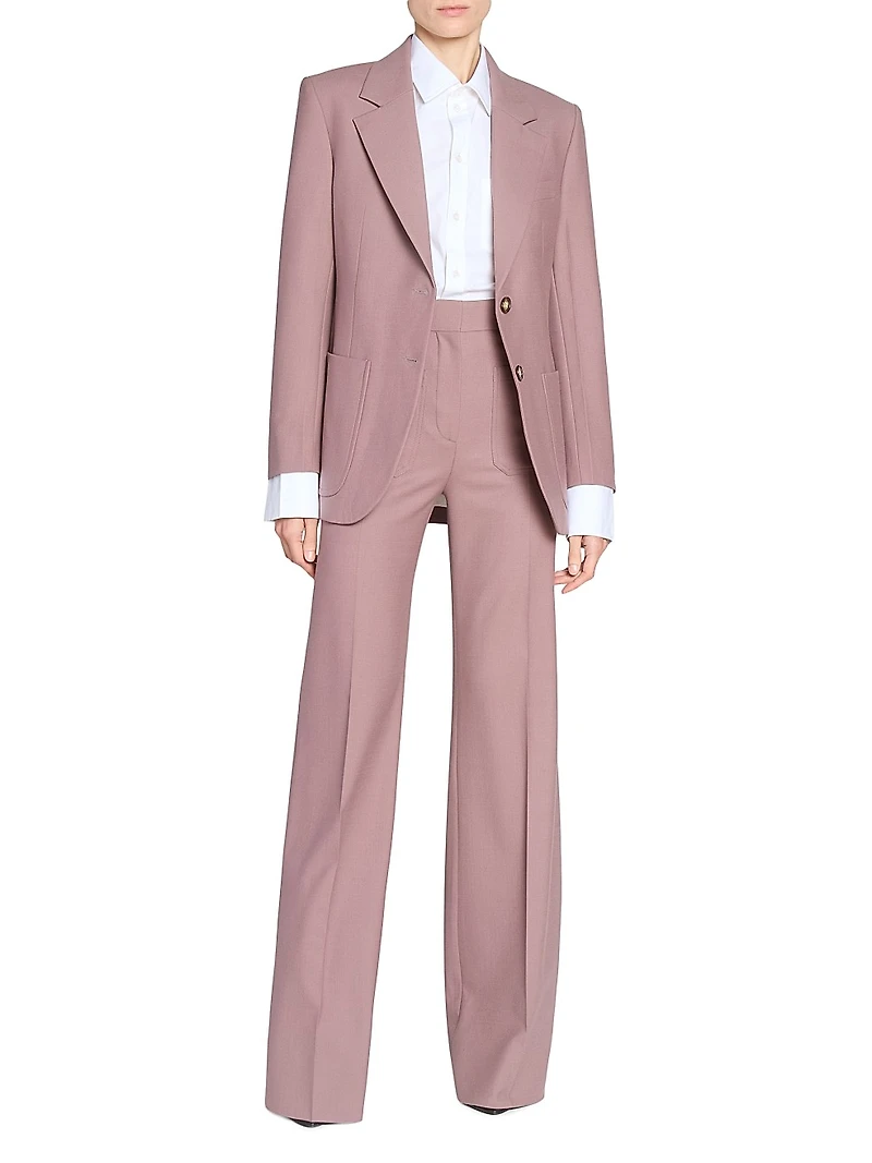 Cotton Twill Patch Pocket Single-Breasted Jacket