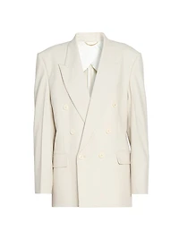 Crepe Oversized Double-Breasted Jacket