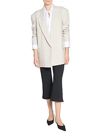 Crepe Oversized Double-Breasted Jacket