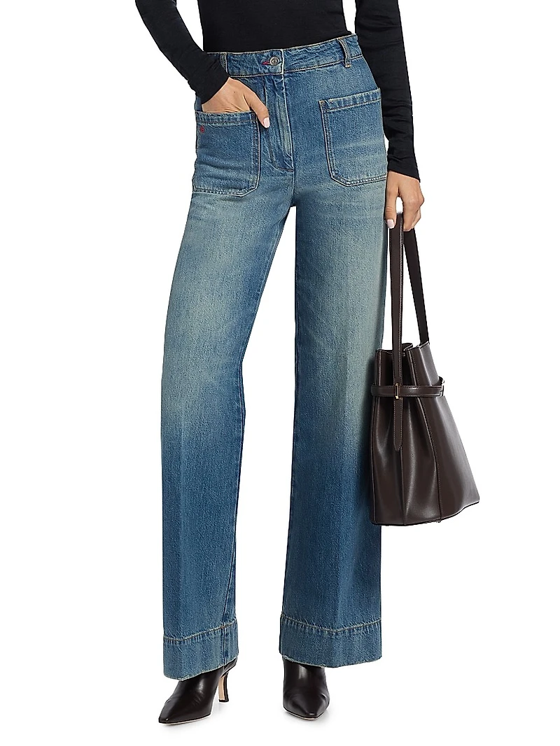 Alina Regular Mid-Rise Straight-Leg Jeans