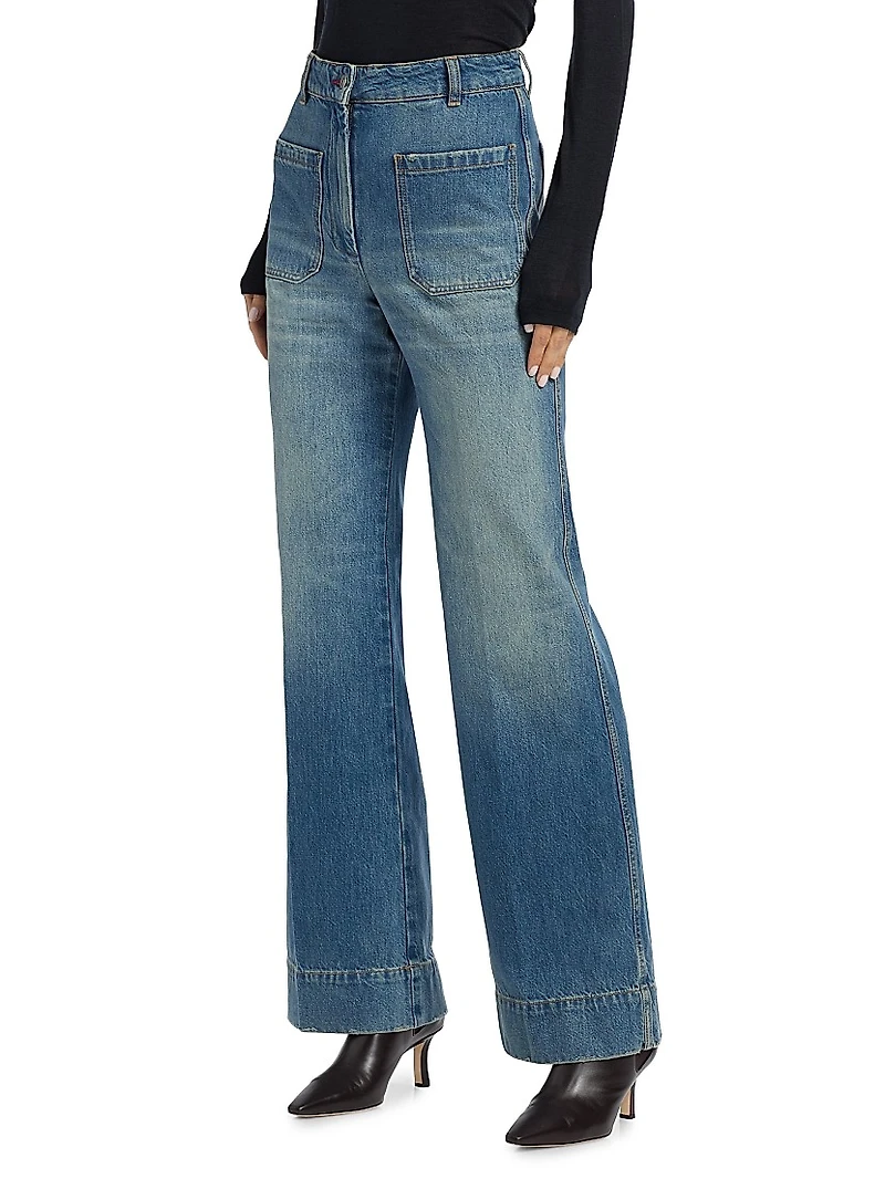 Alina Regular Mid-Rise Straight-Leg Jeans