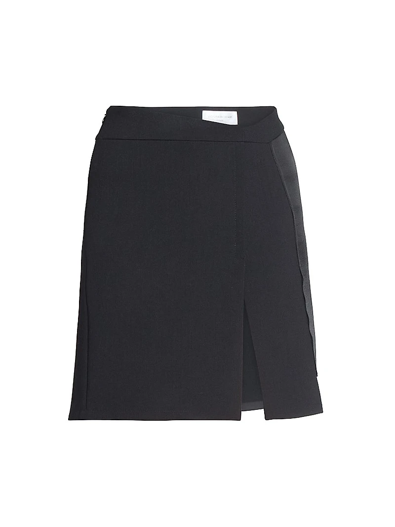Tailored Wool-Blend Miniskirt