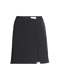 Tailored Wool-Blend Miniskirt
