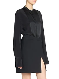 Tailored Wool-Blend Miniskirt