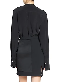 Tailored Wool-Blend Miniskirt