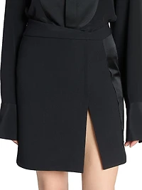 Tailored Wool-Blend Miniskirt