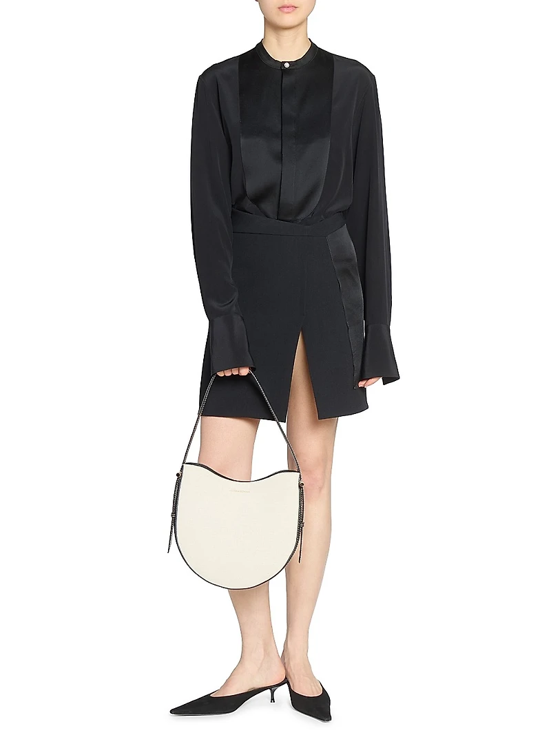 Tailored Wool-Blend Miniskirt