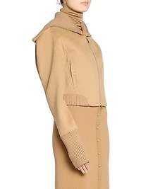 Rib-Knit Bomber Jacket