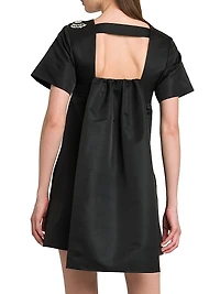 Day Shoulder-Embellished Silk-Blend Minidress