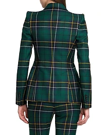 Plaid Peak Label Wool Jacket