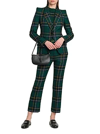 Plaid Peak Label Wool Jacket