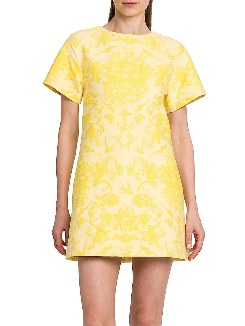 Day Floral Wool Minidress