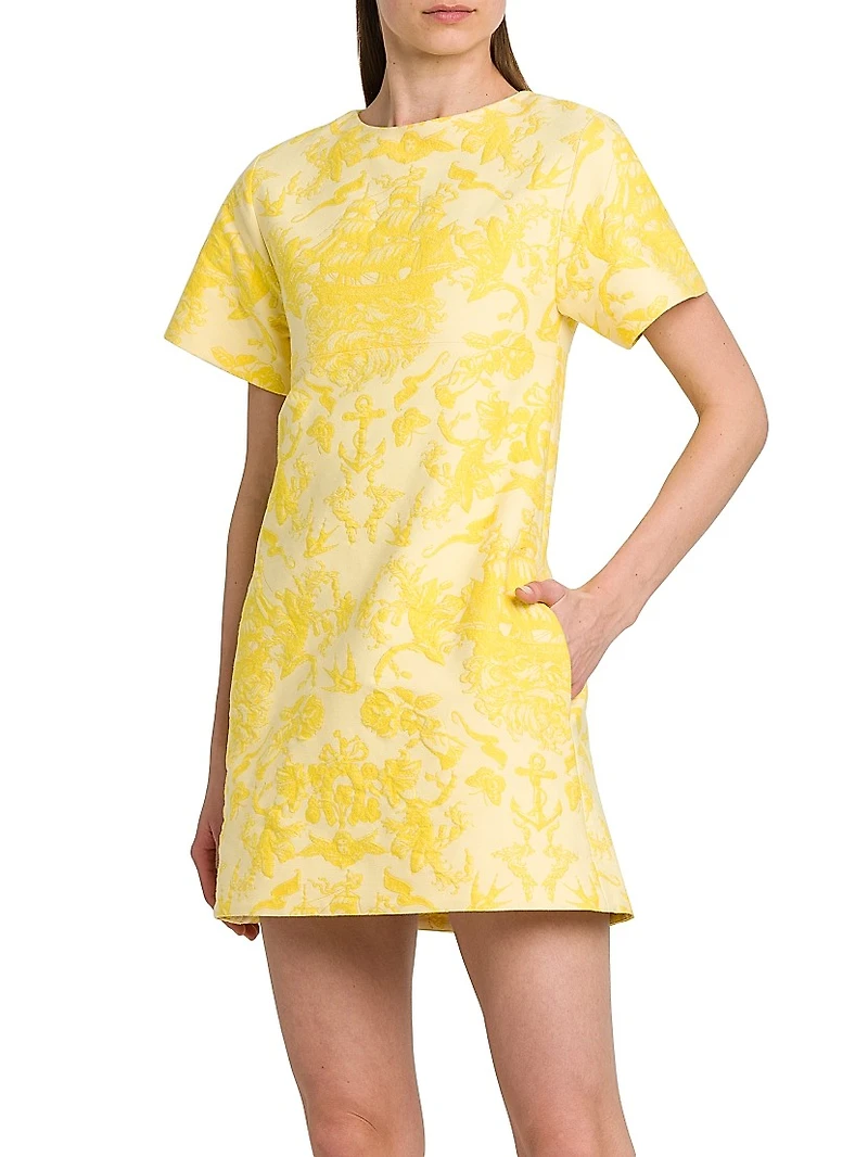Day Floral Wool Minidress