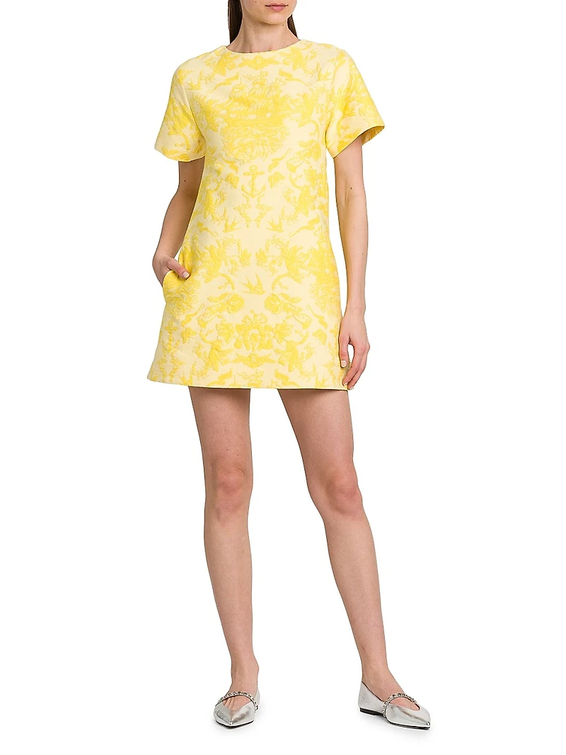 Day Floral Wool Minidress