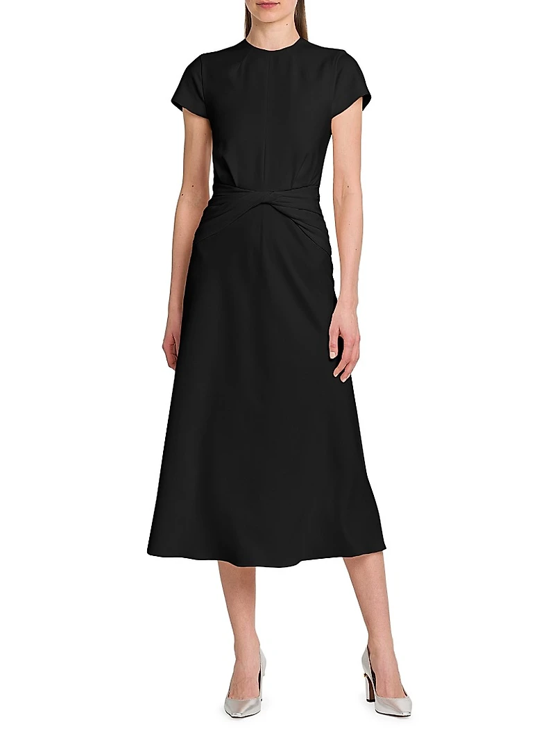 Day Twist-Front Midi-Dress