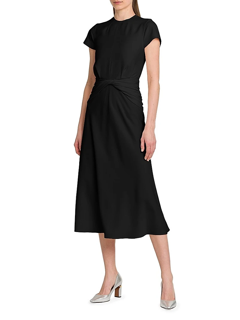 Day Twist-Front Midi-Dress