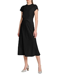 Day Twist-Front Midi-Dress