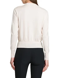 Embellished Crewneck Wool Sweater