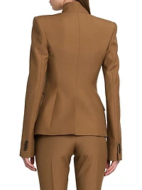 Stand Collar Wool-Mohair Jacket