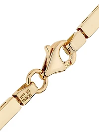 14K Yellow Gold Rectangle Link Bracelet