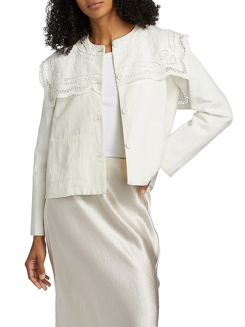 Marie Embroidered Cotton Jacket