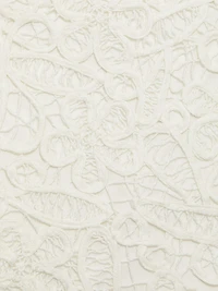 Lyla Soutache Floral Lace Cotton Midi-Skirt