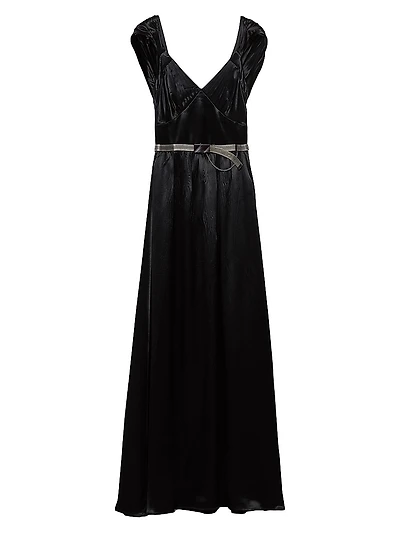 Long Satin Dress