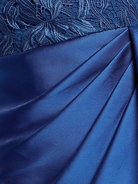 Selena Lace Draped Column Gown