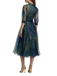Winnie Floral Organza Midi-Dress